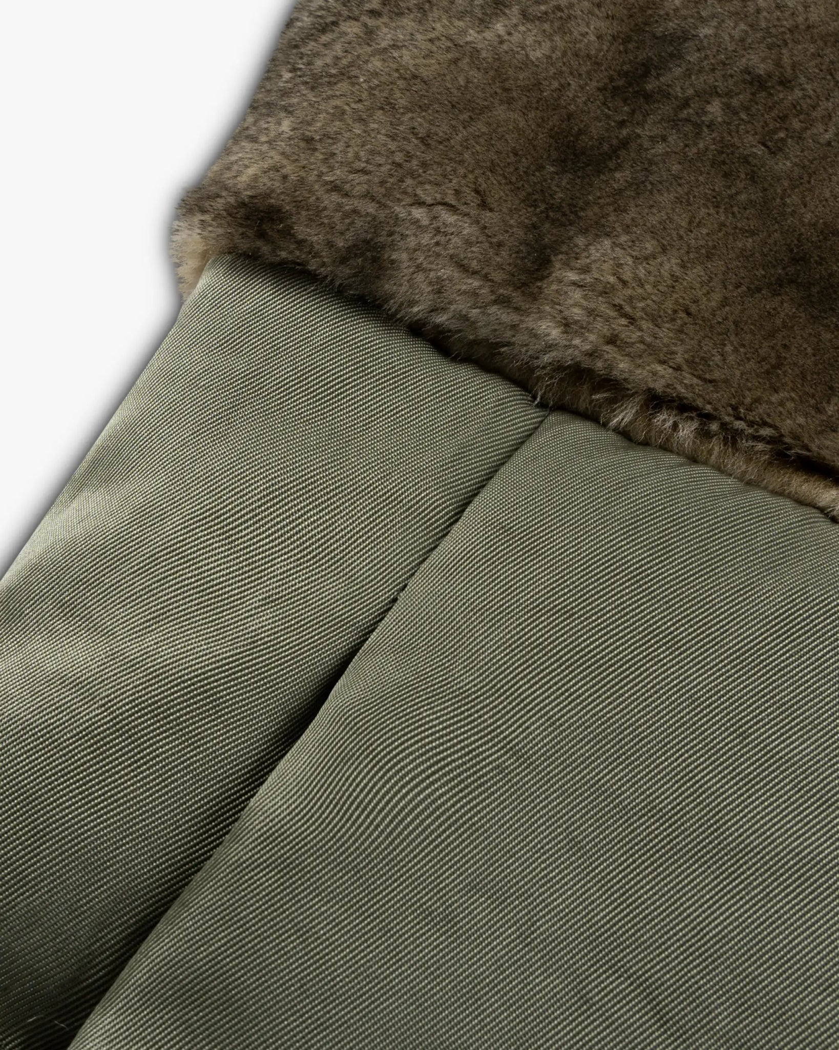 Olivfarbene Merino Lammfell Nylon Mix Weste von Giorgio Brato - Vests GIORGIO BRATO