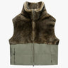 Olivfarbene Merino Lammfell Nylon Mix Weste von Giorgio Brato - Vests GIORGIO BRATO