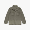 Olivgrüne Garment Dyed Leinen - Mix Fieldshirt Jacke von Keeling - Coats & Jackets KEELING