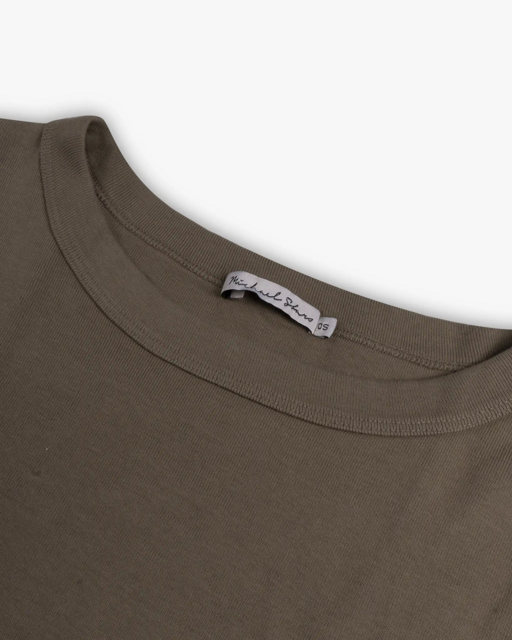 Olivgrünes Bootsneck - Rippen - Shirt mit 3/4 - Ärmeln von Michael Stars - Shirts MICHAEL STARS