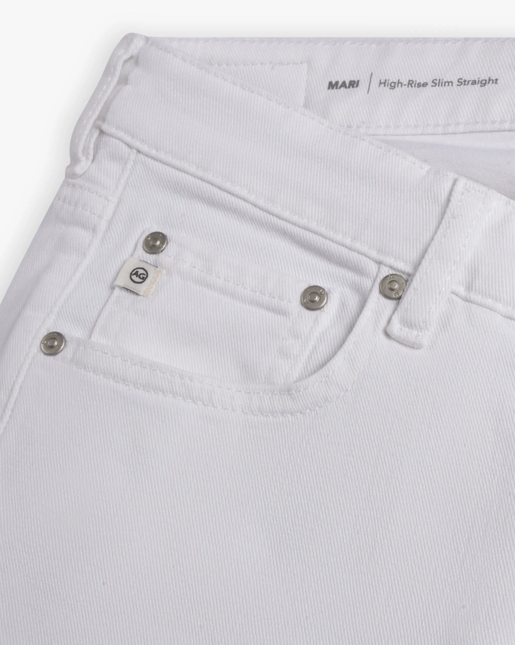 Optic Weiß Mid - Rise Slim Straight Denim Jeans von AG Denim - Denim AG Denim