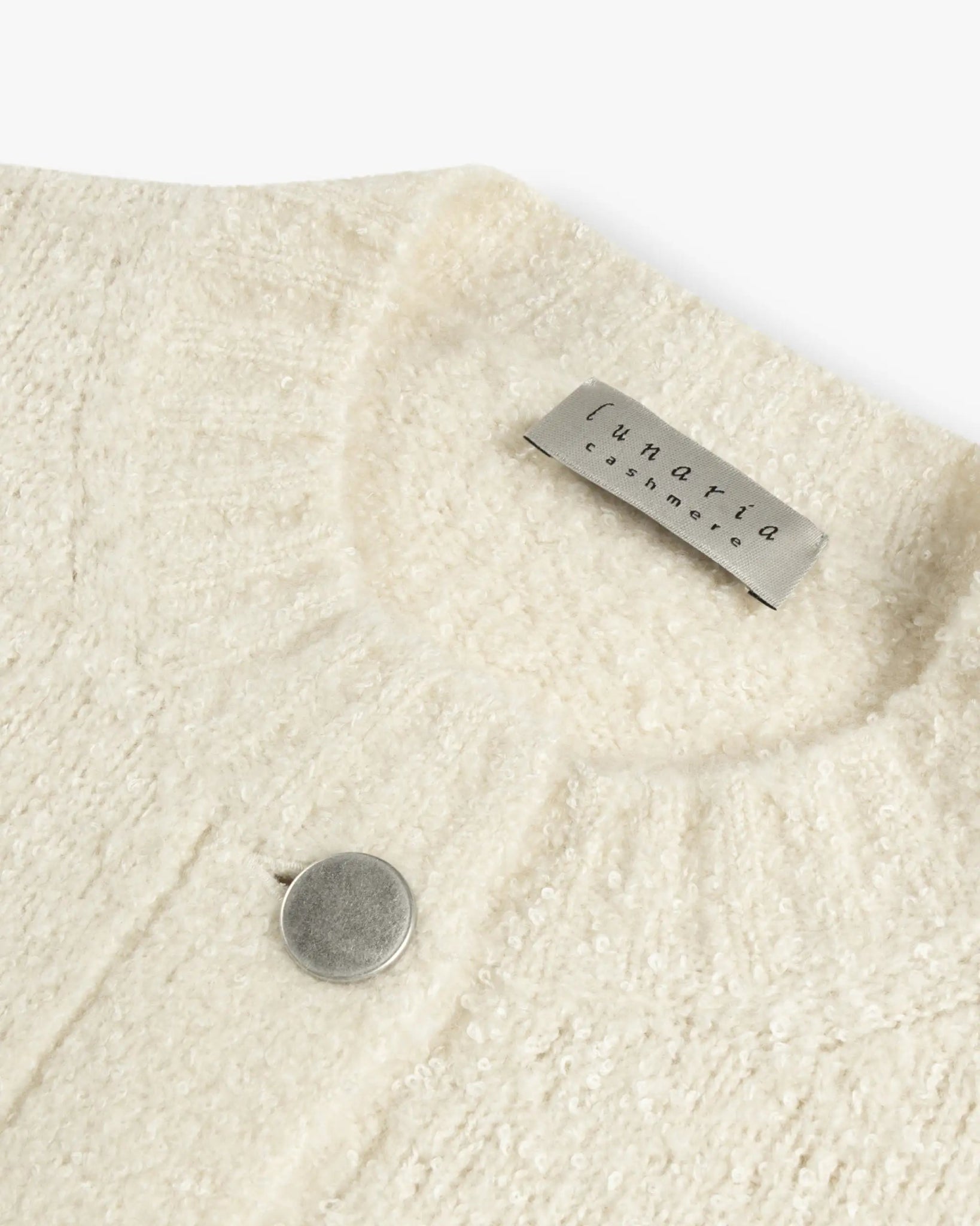Pannafarbene 8 Fädige Cashmere Chanel Strickjacke von Lunaria - Knitwear LUNARIA