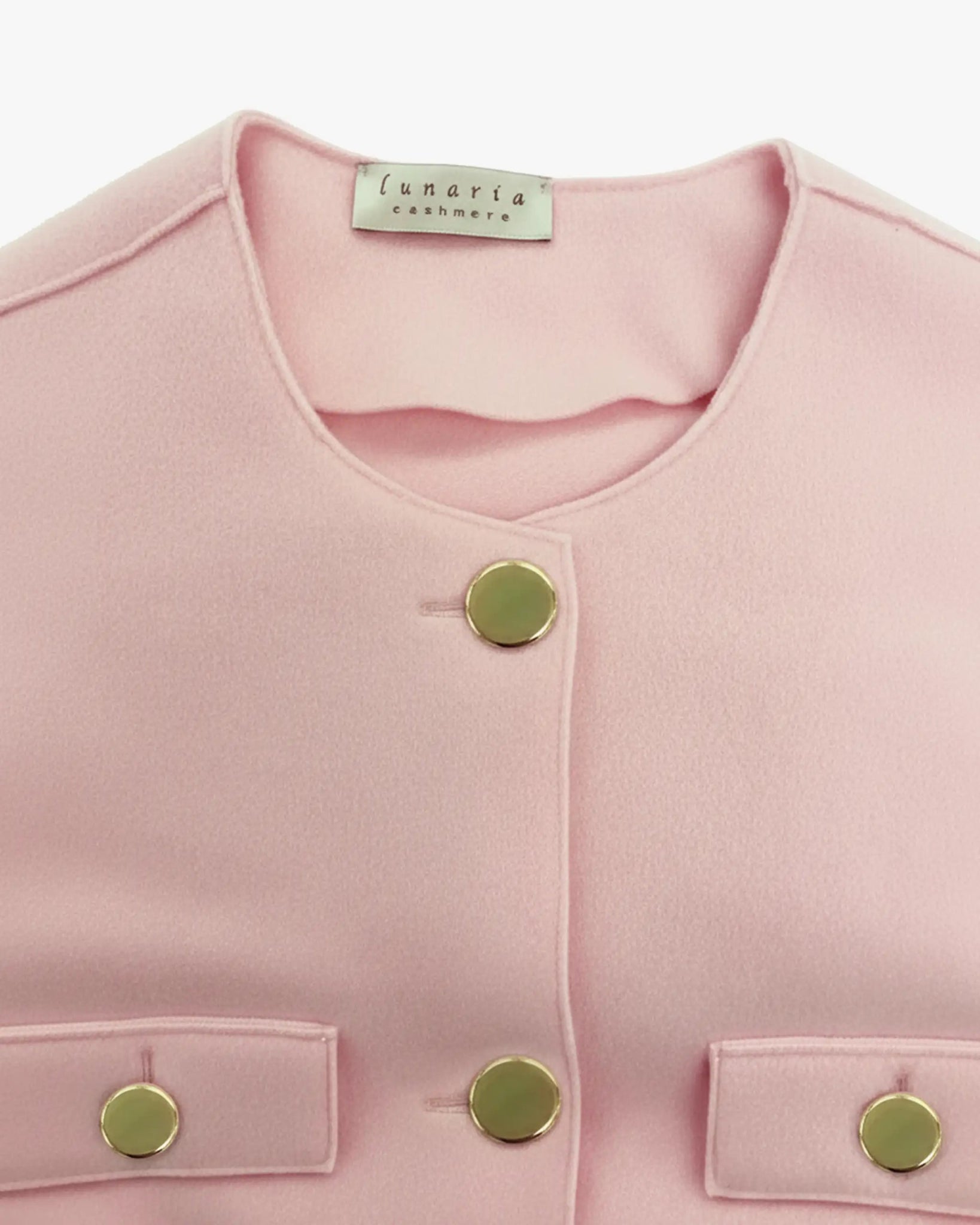 Parfait Rosa Cashmere Chanel - Strickstück zweifädig gewalkt von Lunaria - Knitwear LUNARIA