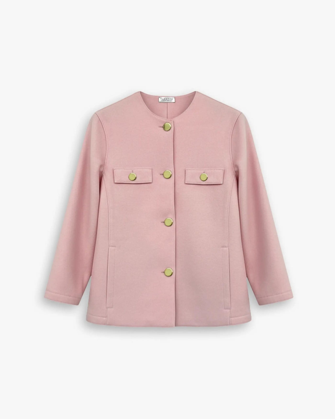 Parfait Rosa Cashmere Chanel-Strickstück zweifädig gewalkt von Lunaria