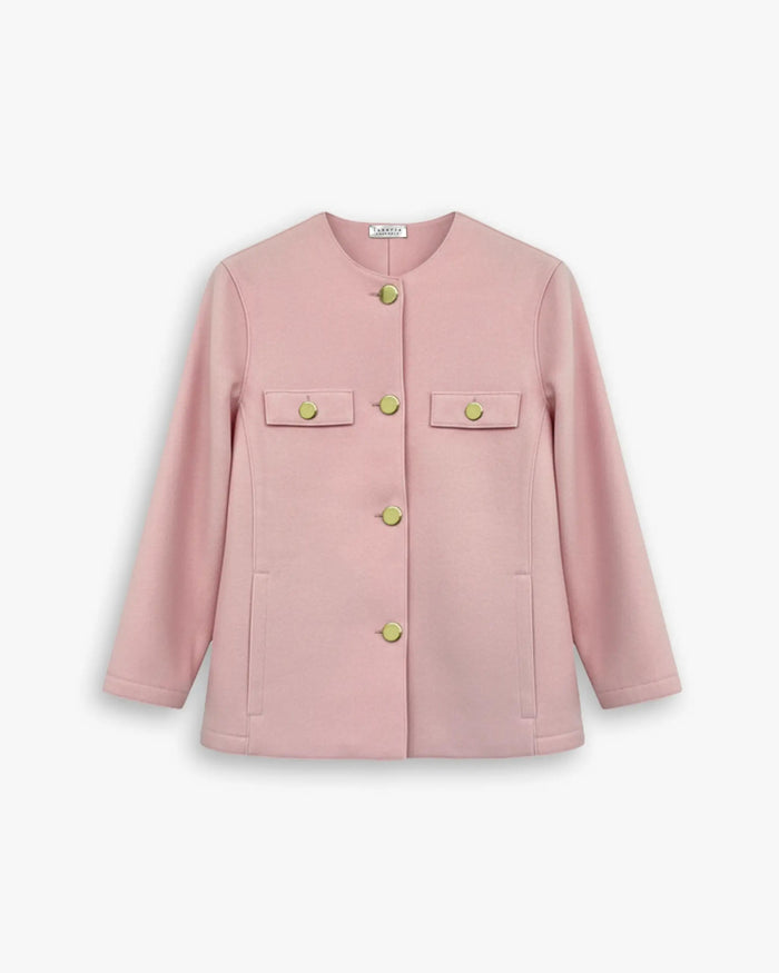 Parfait Rosa Cashmere Chanel-Strickstück zweifädig gewalkt von Lunaria