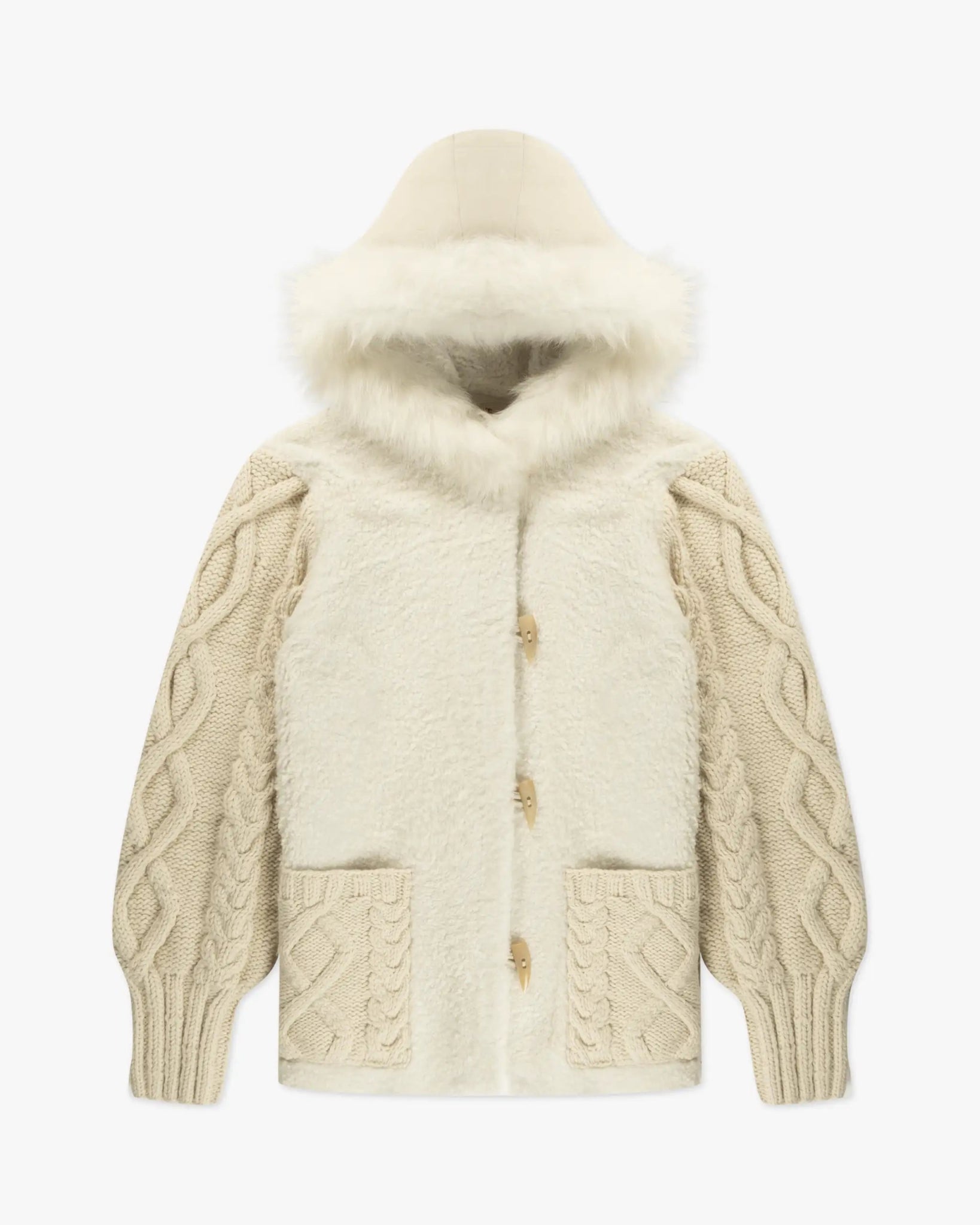Parka aus Lammleder mit Strickbesatz von Nigel Preston - Coats & Jackets NIGEL PRESTON