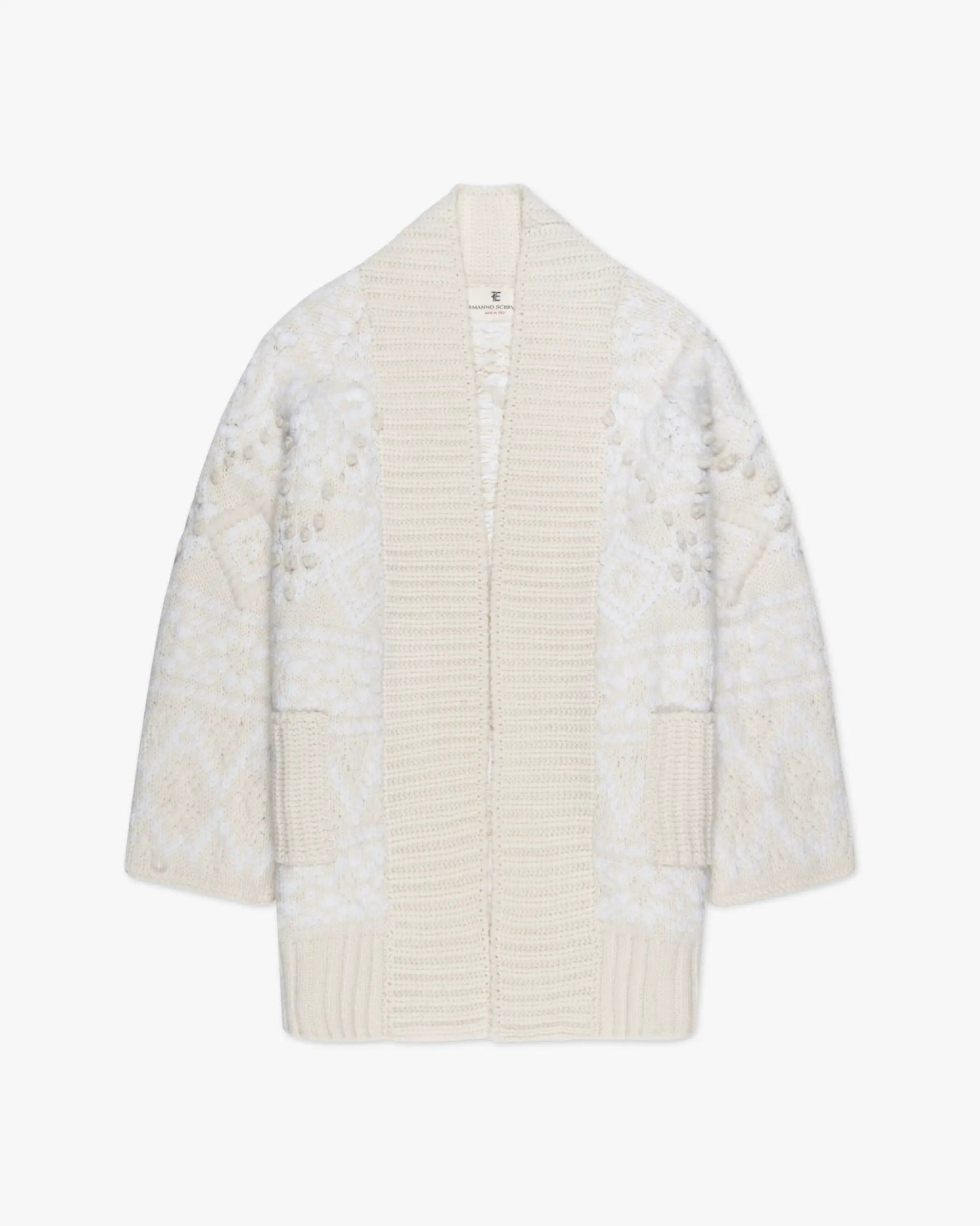 Perl Elfenbeinfarbener Mantel mit Gürtel von Ermanno - Coats & Jackets ERMANNO