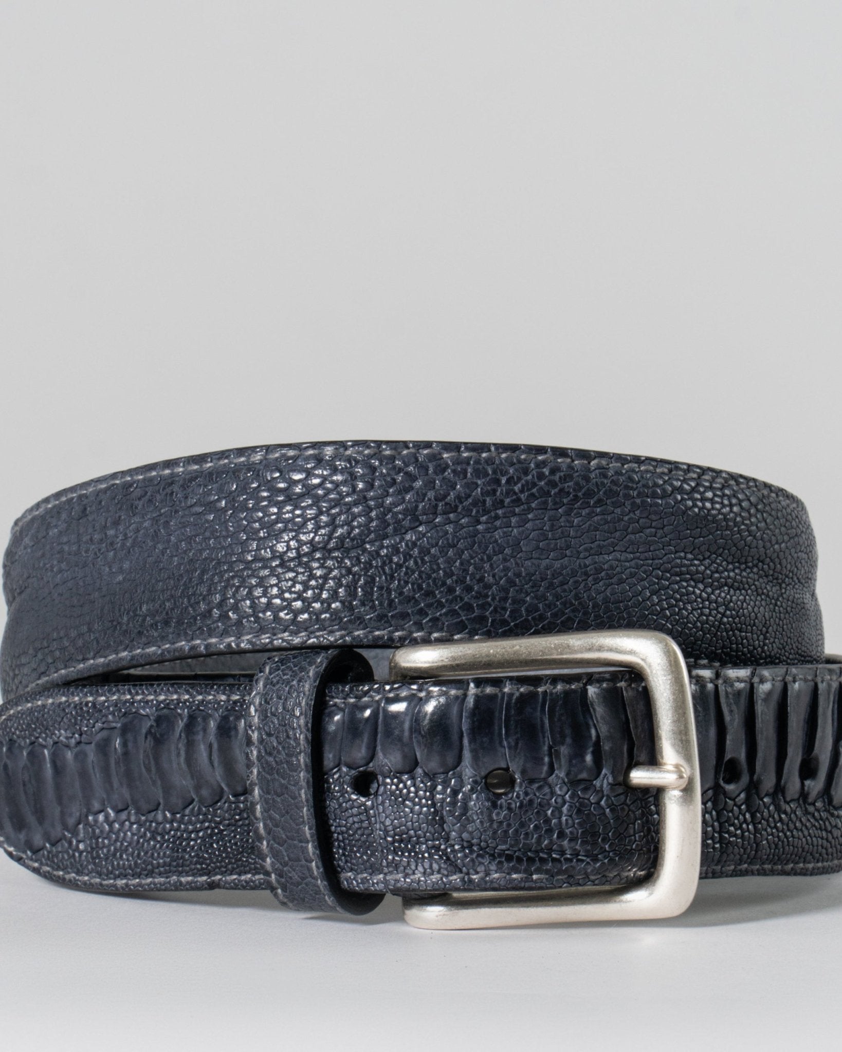 POST & CO | 4CM SOFT OSTRICH BELT - Belts POST & CO
