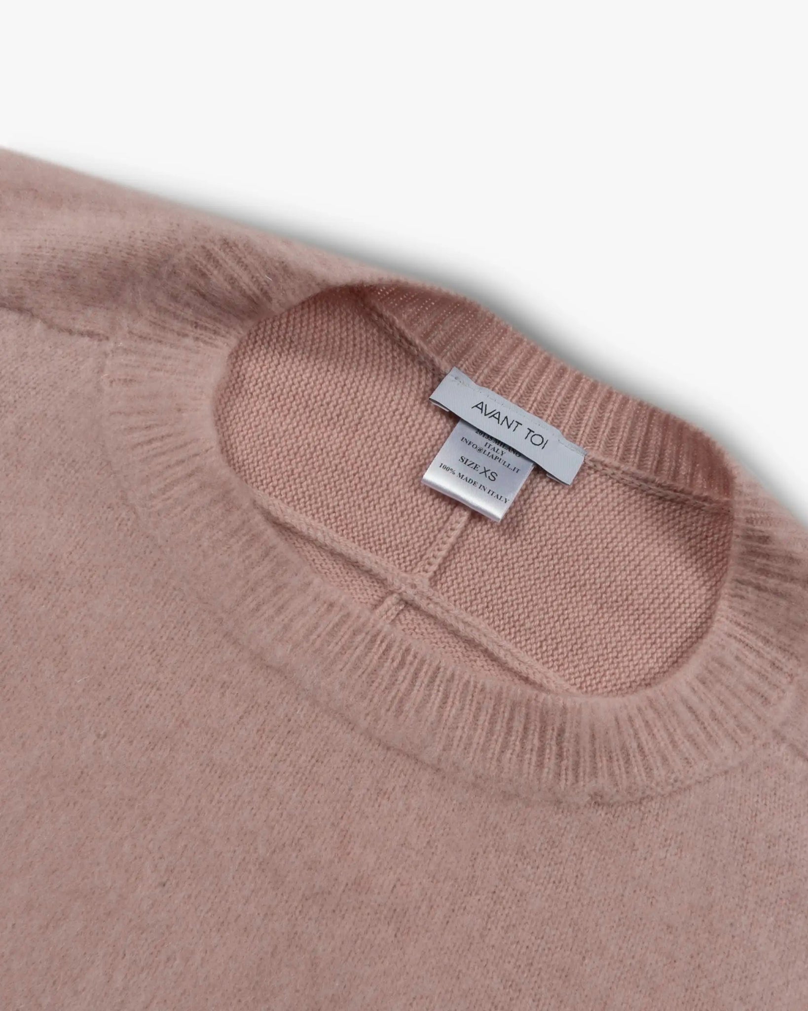Rosafarbener Oversize Rundhals Pullover von Avant Toi - Knitwear AVANT TOI