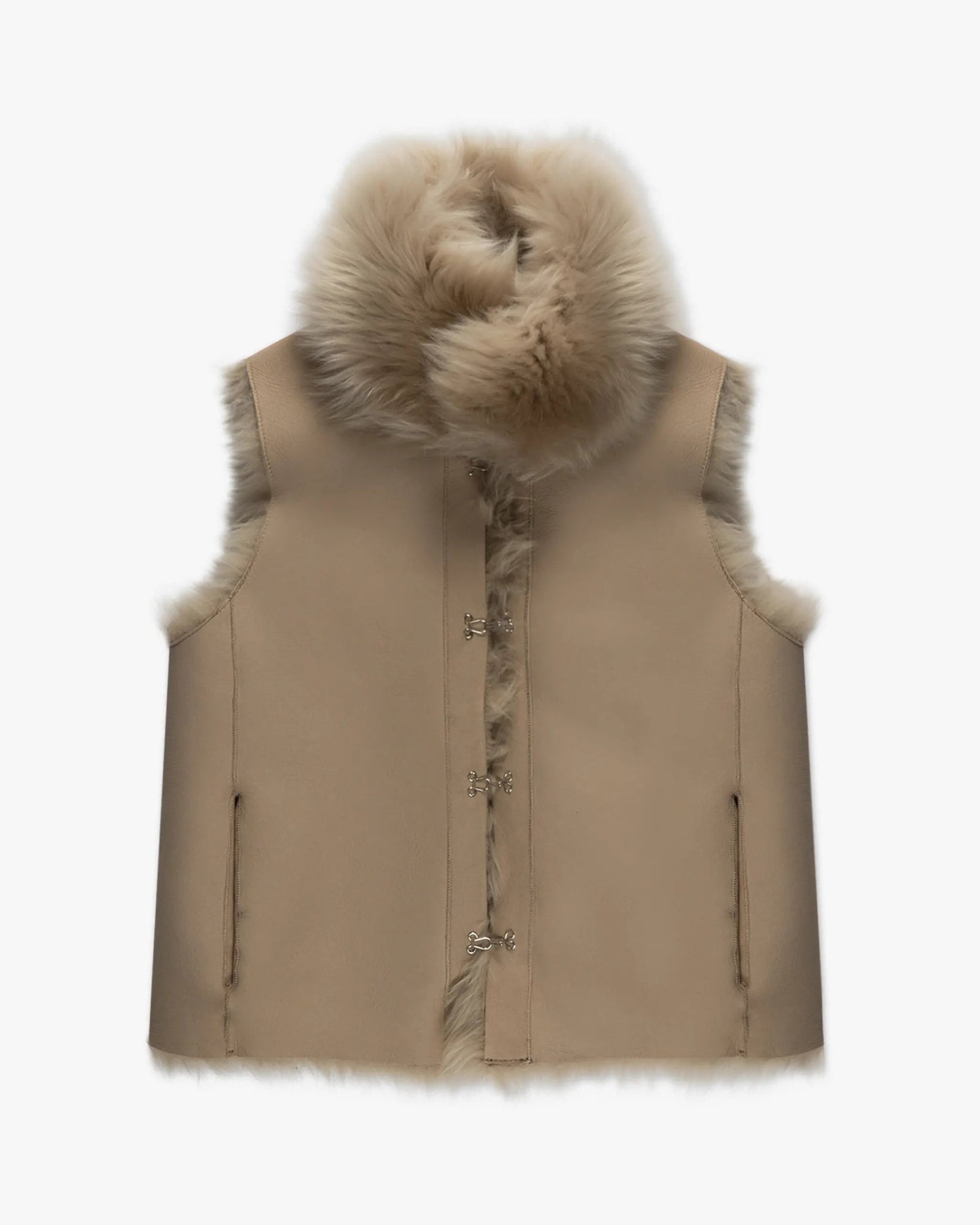 Sabbiafarbene Wendbare Kurzweste Mit Taschen von Benedetta Novi - Vests BENEDETTA NOVI