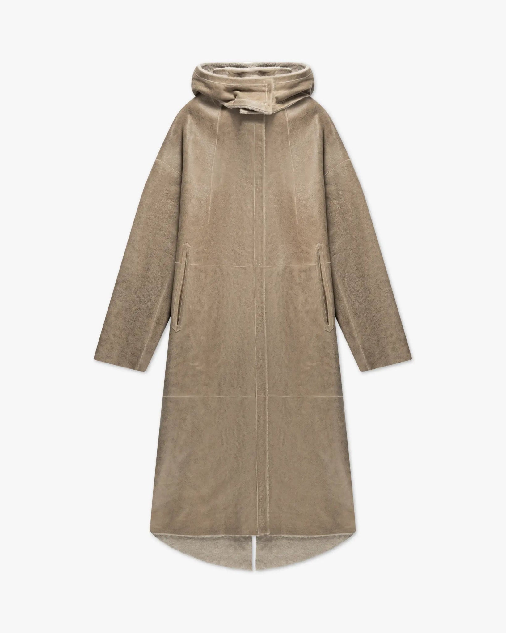Sandfarbener Ultraleichter Wendbarer Mantel von Ayasse - Coats & Jackets AYASSE