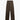 Schokoladenbraune Stretchvelour Leder Wide Leg Hose von Novelle - Trousers NOVELLE