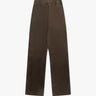 Schokoladenbraune Stretchvelour Leder Wide Leg Hose von Novelle - Trousers NOVELLE