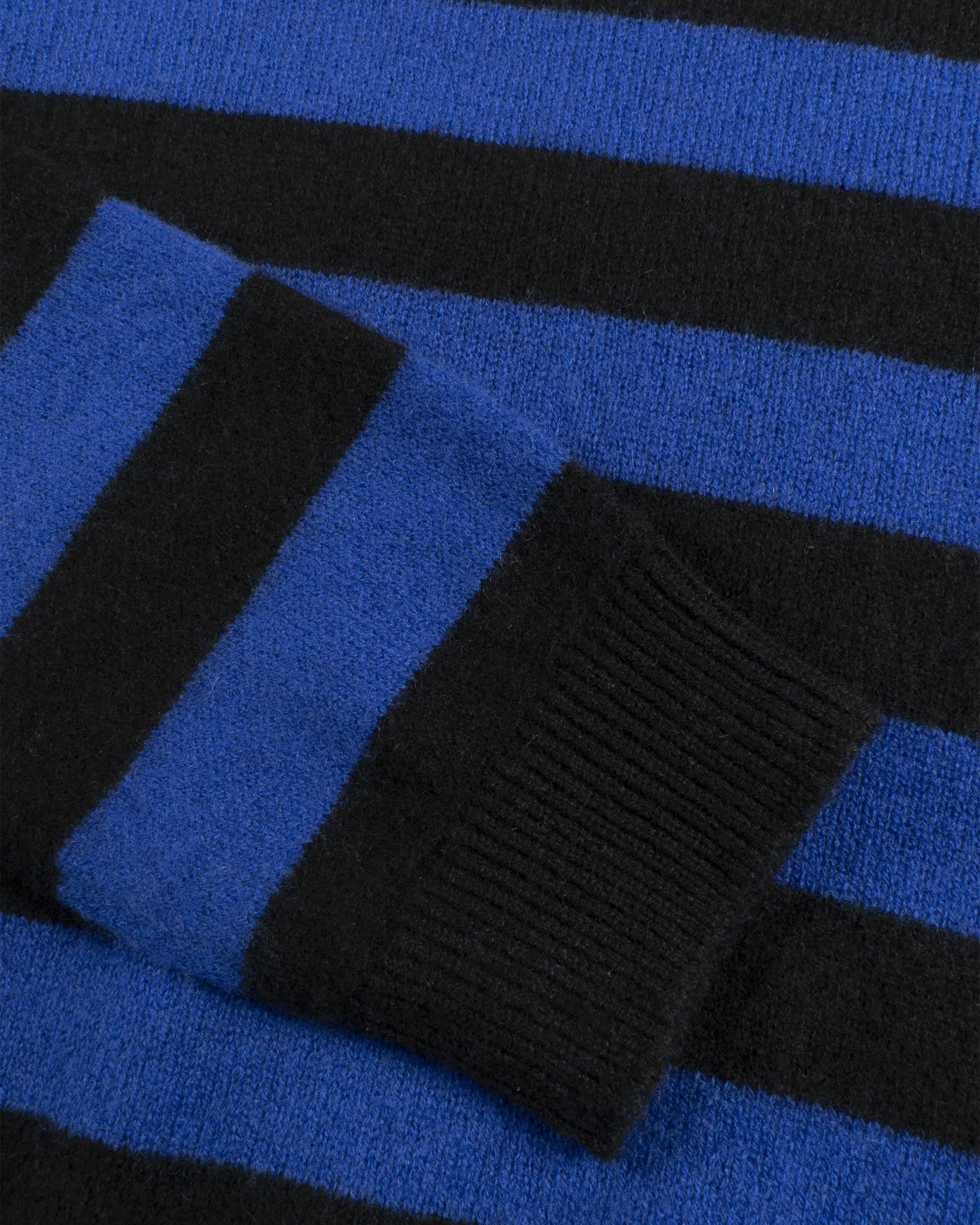 Schwarz Blau Gestreifter Cashmere Rundhals Pullover von Jumper - Knitwear JUMPER