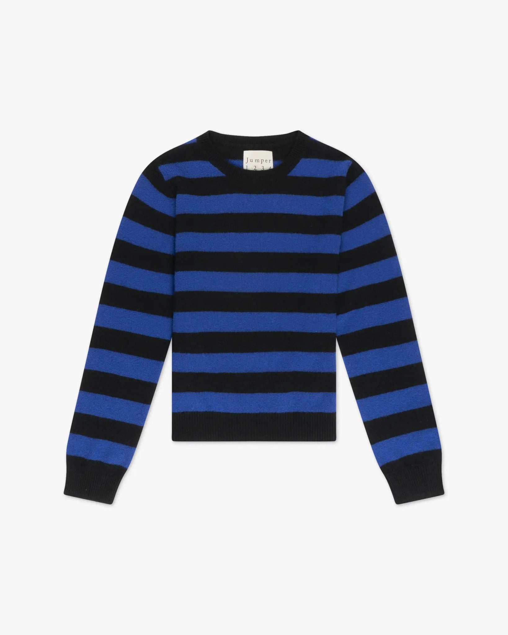 Schwarz Blau Gestreifter Cashmere Rundhals Pullover von Jumper - Knitwear JUMPER
