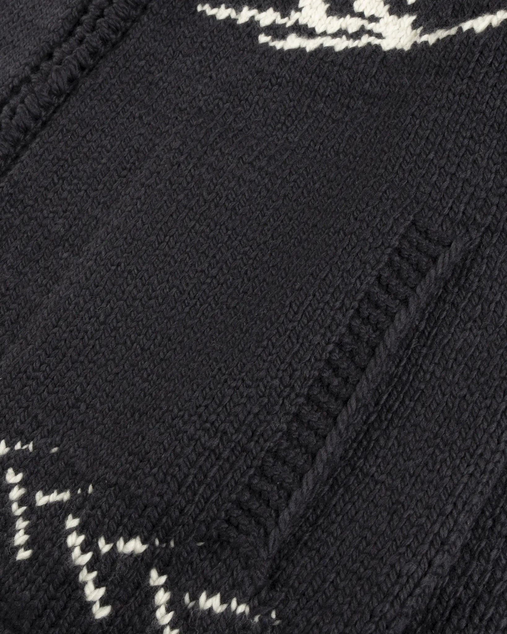 Schwarz weiße Stehkragen Zip Cardigan von Frantic by Andrea Venturini - Knitwear FRANTIC