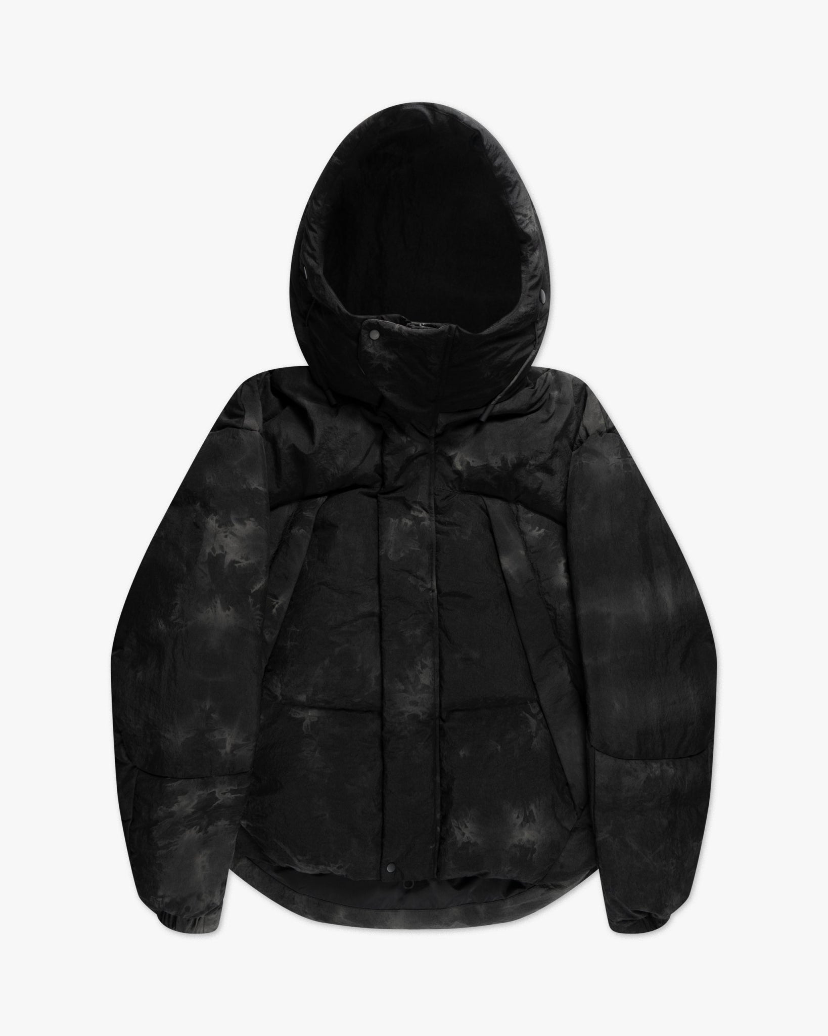 Schwarze Camouflage Kapuzen Daunen Jacke von JG1 - Coats & Jackets JG1 BY JUSTIN