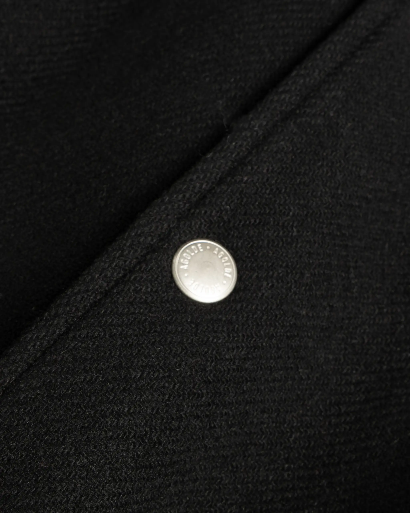 Schwarze Collegejacke aus Wolle und Leder von Agolde - Outdoor / Jacken RSVP GALLERY