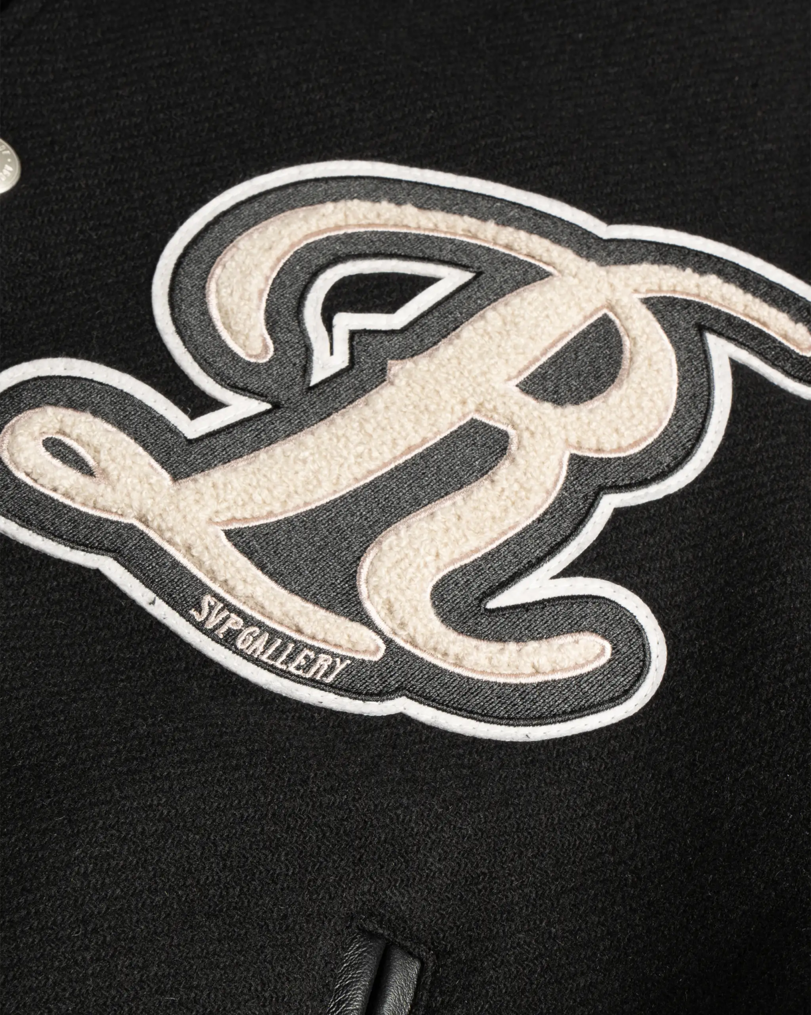 Schwarze Collegejacke aus Wolle und Leder von Agolde - Outdoor / Jacken RSVP GALLERY