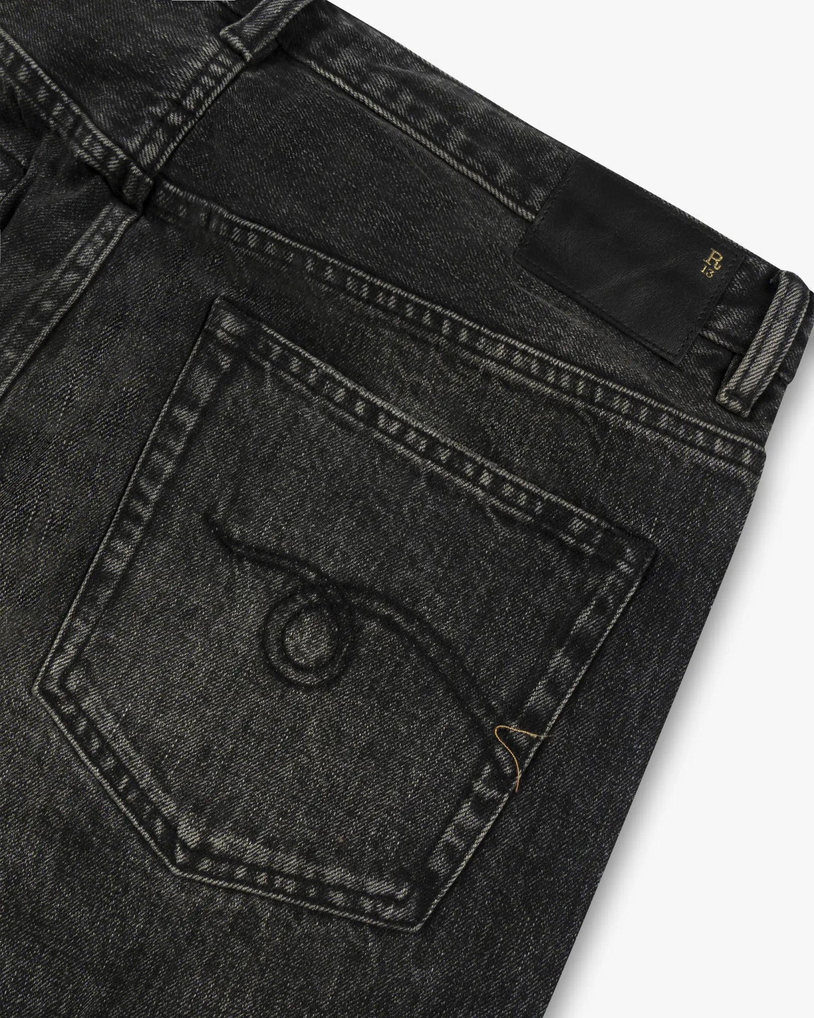 Schwarze Cuffed Tailored Drop Jeans von R13 New York - Trousers R13 WOMEN
