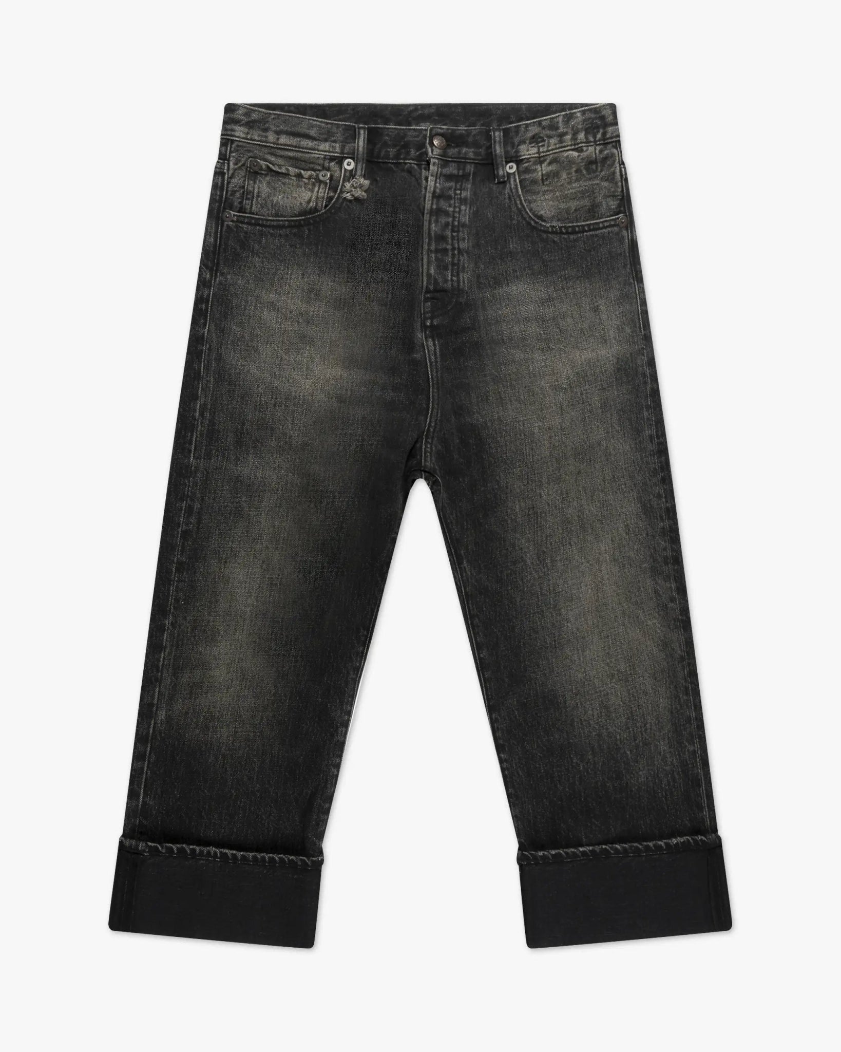 Schwarze Cuffed Tailored Drop Jeans von R13 New York - Trousers R13 WOMEN