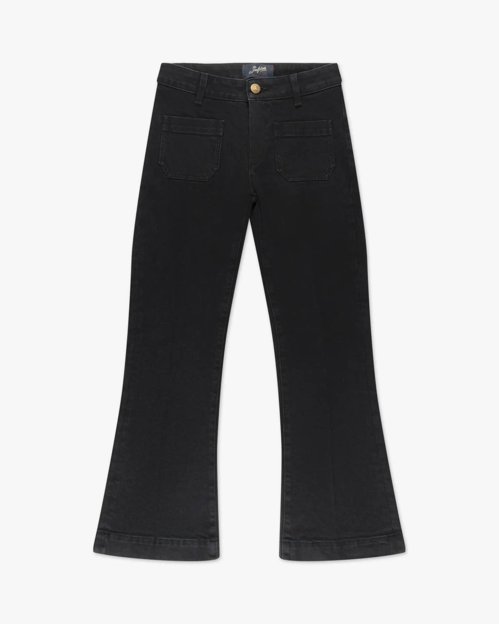 Schwarze Francoise Verkürzte Kick Icon Flair Jeans von Seafarer - Trousers SEAFARER