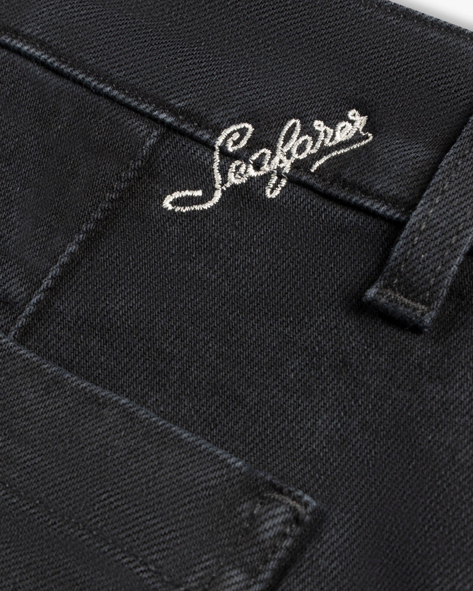 Schwarze Francoise Verkürzte Kick Icon Flair Jeans von Seafarer - Trousers SEAFARER
