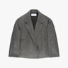 Schwarze Gefilzte Cashmere Mix A Shape Kurzjacke von Harris Wharf London - Coats & Jackets HARRIS WARF