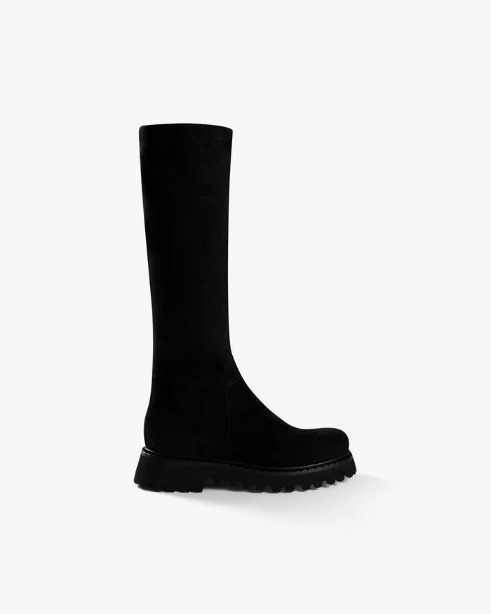 Schwarze Mittelhohe Suede Stiefel von Caiman