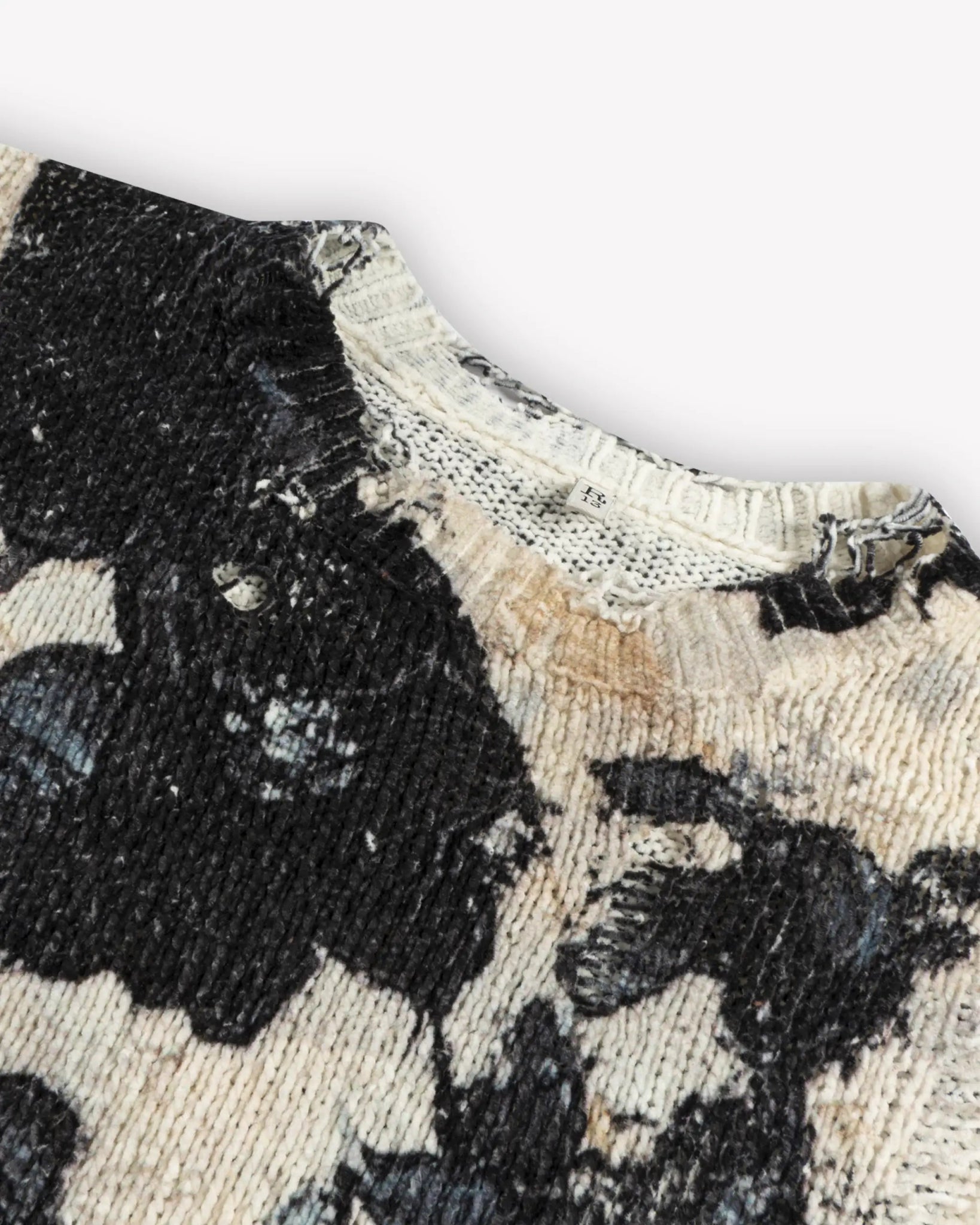 Schwarze Printed Boyfriend Sweater von R13 New York - Jumpers & Cardigans R13 New York