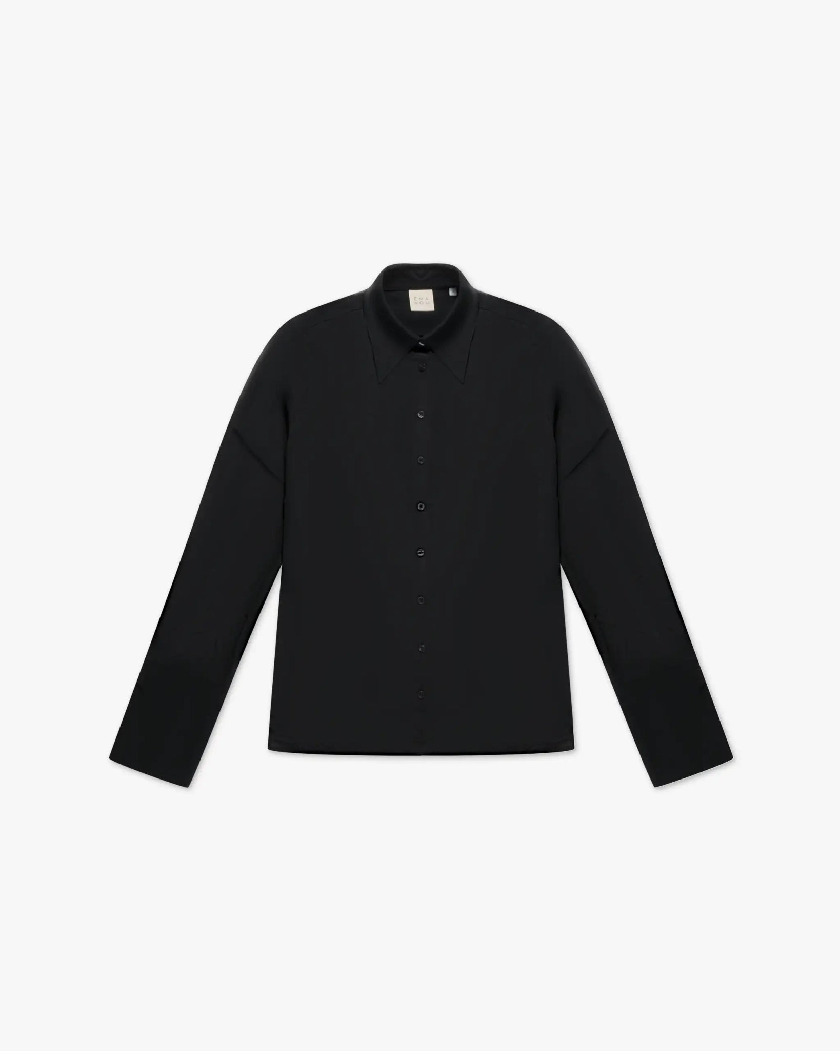 Schwarze Silk Acetate Bluse mit Manschetten von Emanou - Blouses EMANOU