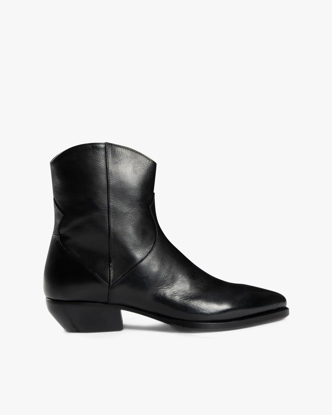 Schwarze Soft Nappa Zip Stiefelette von Elia Maurizi