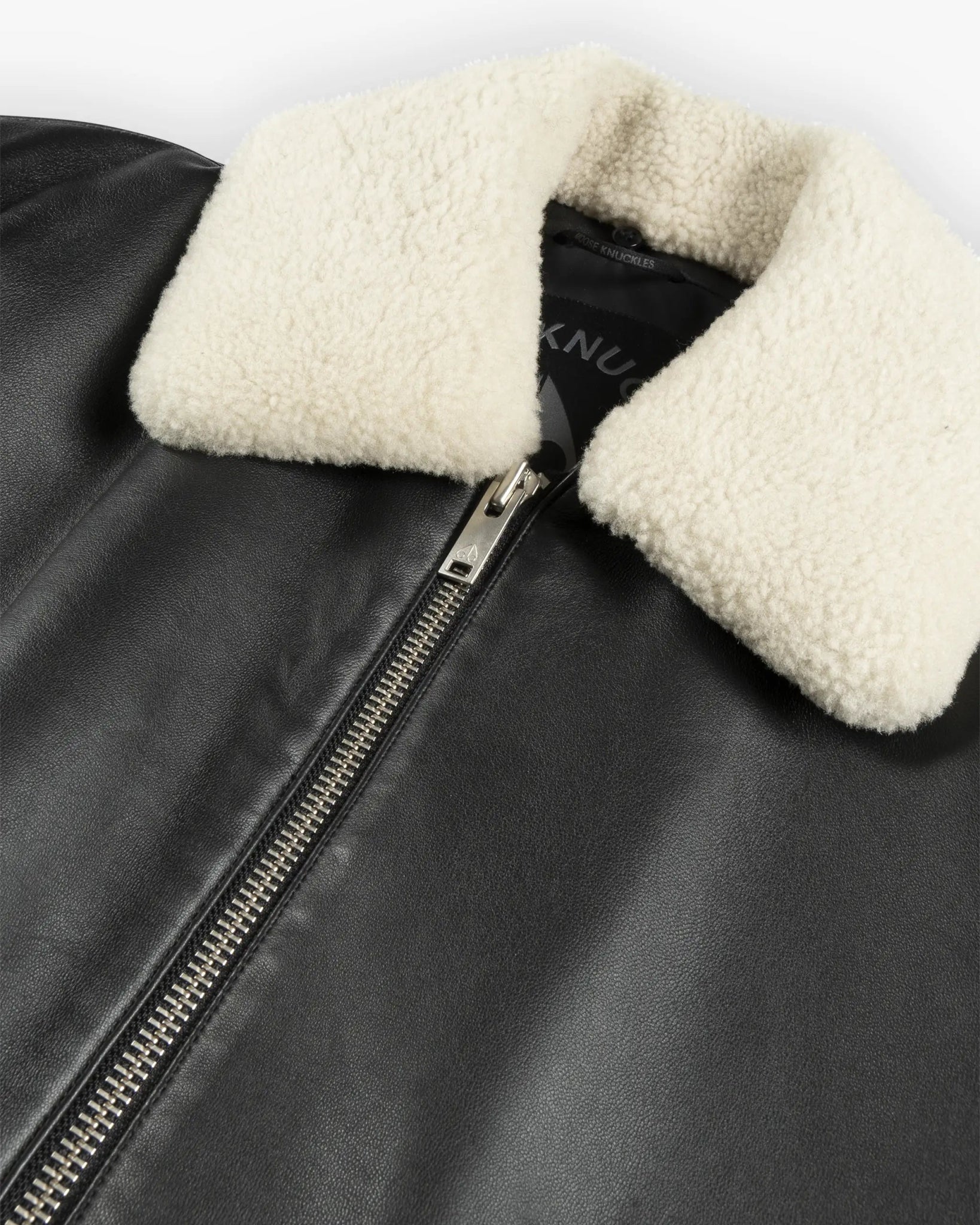 Schwarze Softnappa Lederjacke von Moose Knuckles - Coats & Jackets MOOSE KNUCKLES