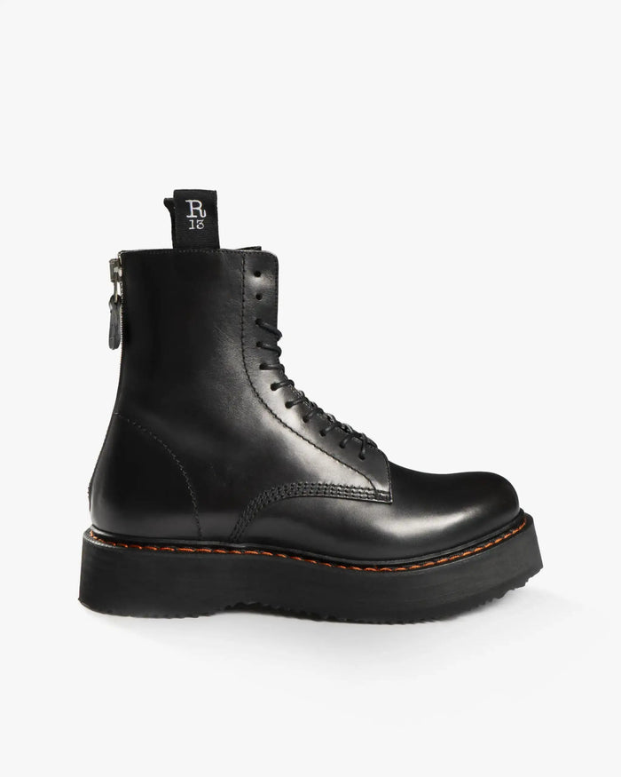 Schwarze Stack Stiefel von R13 New York