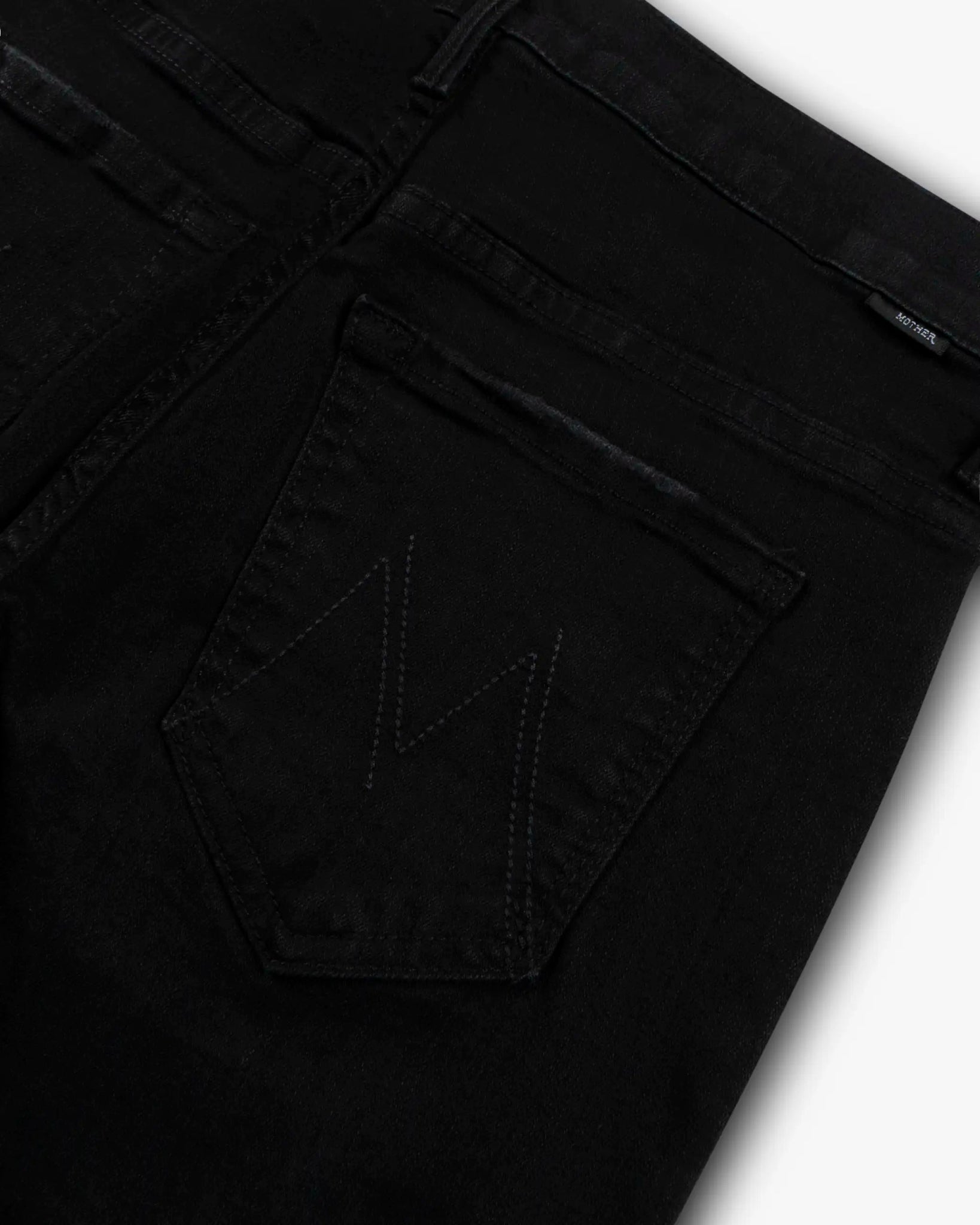 Schwarze The Insider Crop Step Fray Jeans Hose von Mother - Denim MOTHER