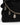 Schwarze Veloursledertasche mit Schmuckbesatz und Schulterriemen von Mia Bag - Accessories MIA BAGS