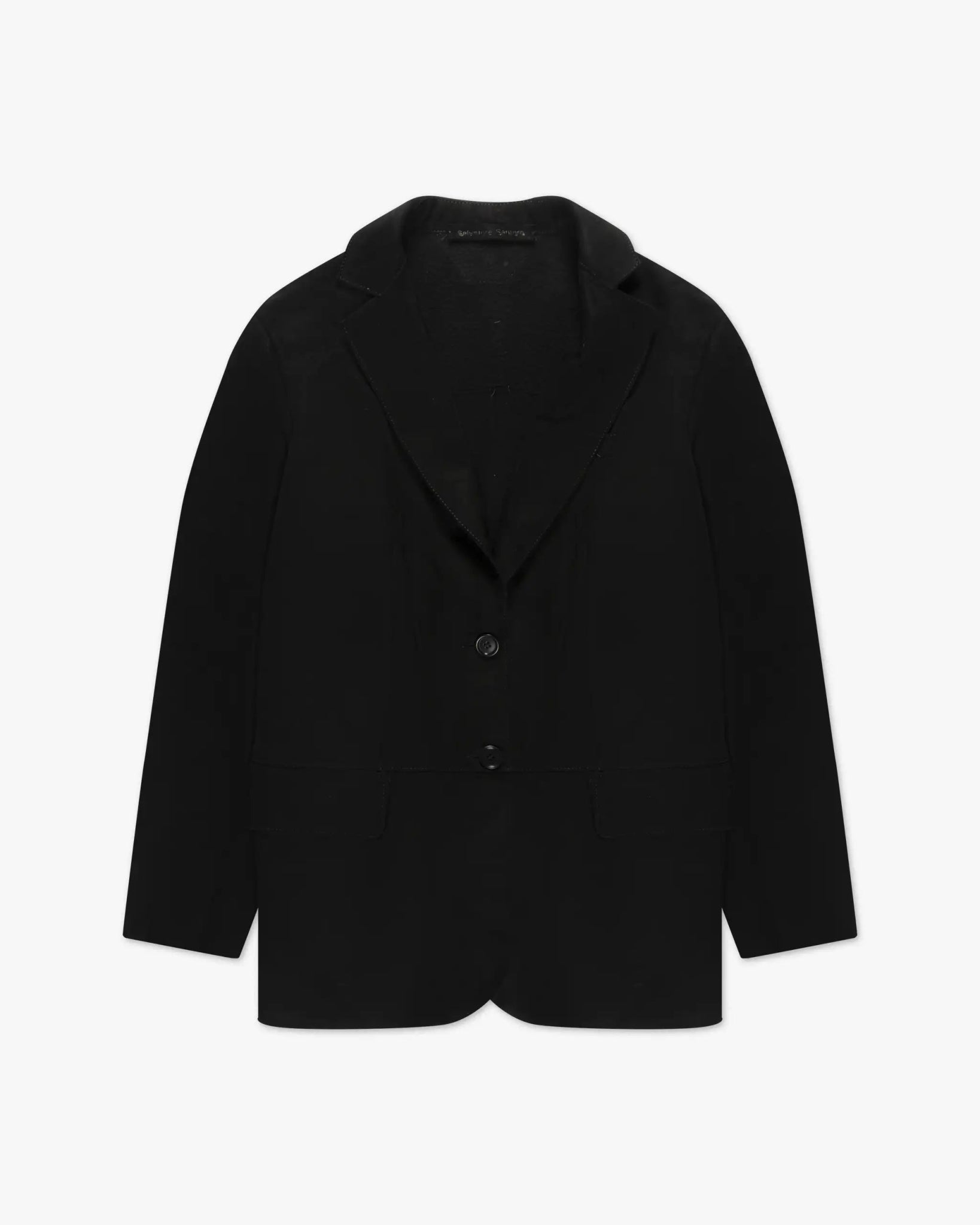 Schwarzer 2 Knopf Suede Leder Blazer Mit Volumen von Salvatore Santoro - Blazers SALVATORE S.