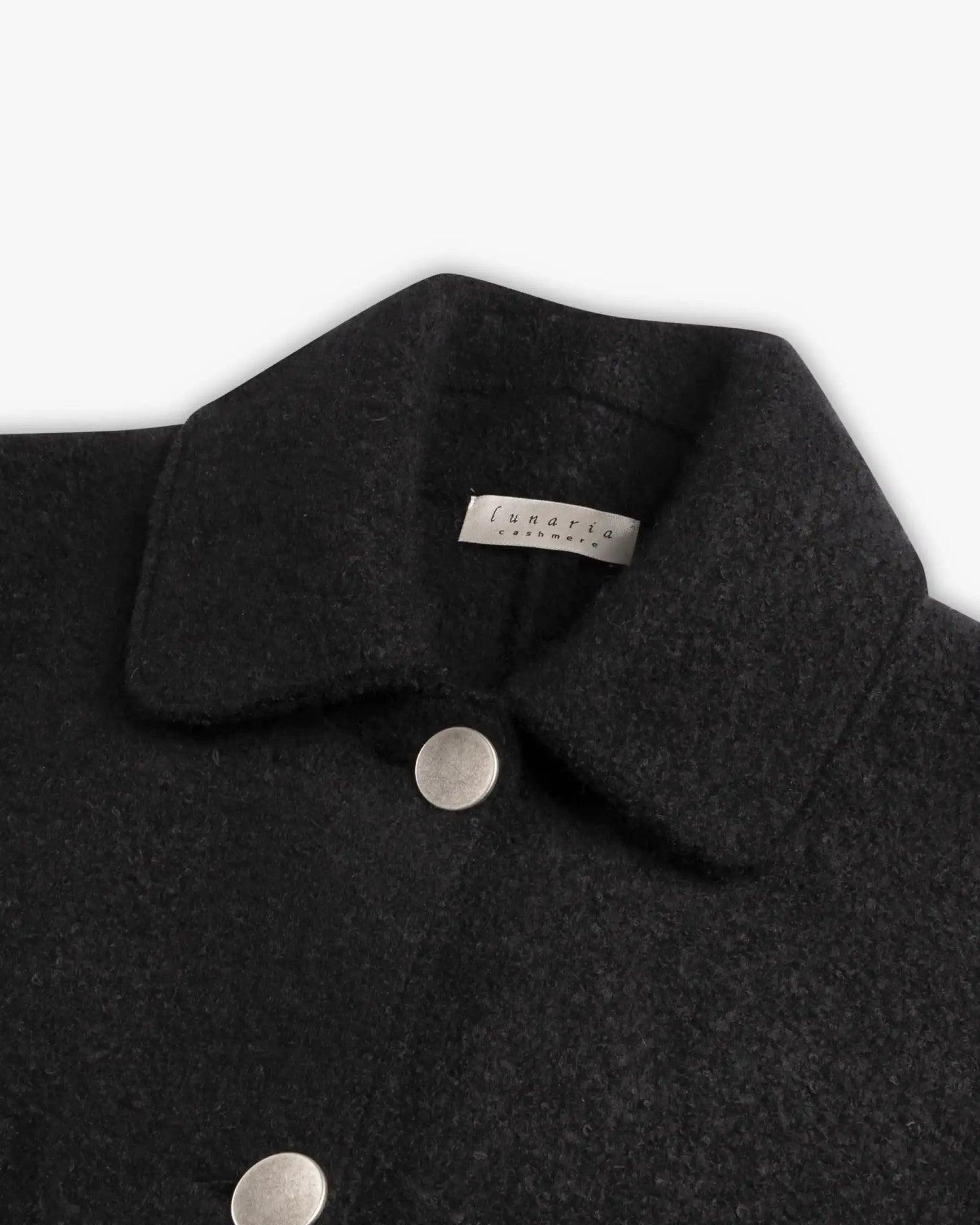Schwarzer 8 Fädiger Bouclé Walk Cashmere Chanel von Lunaria - Knitwear LUNARIA