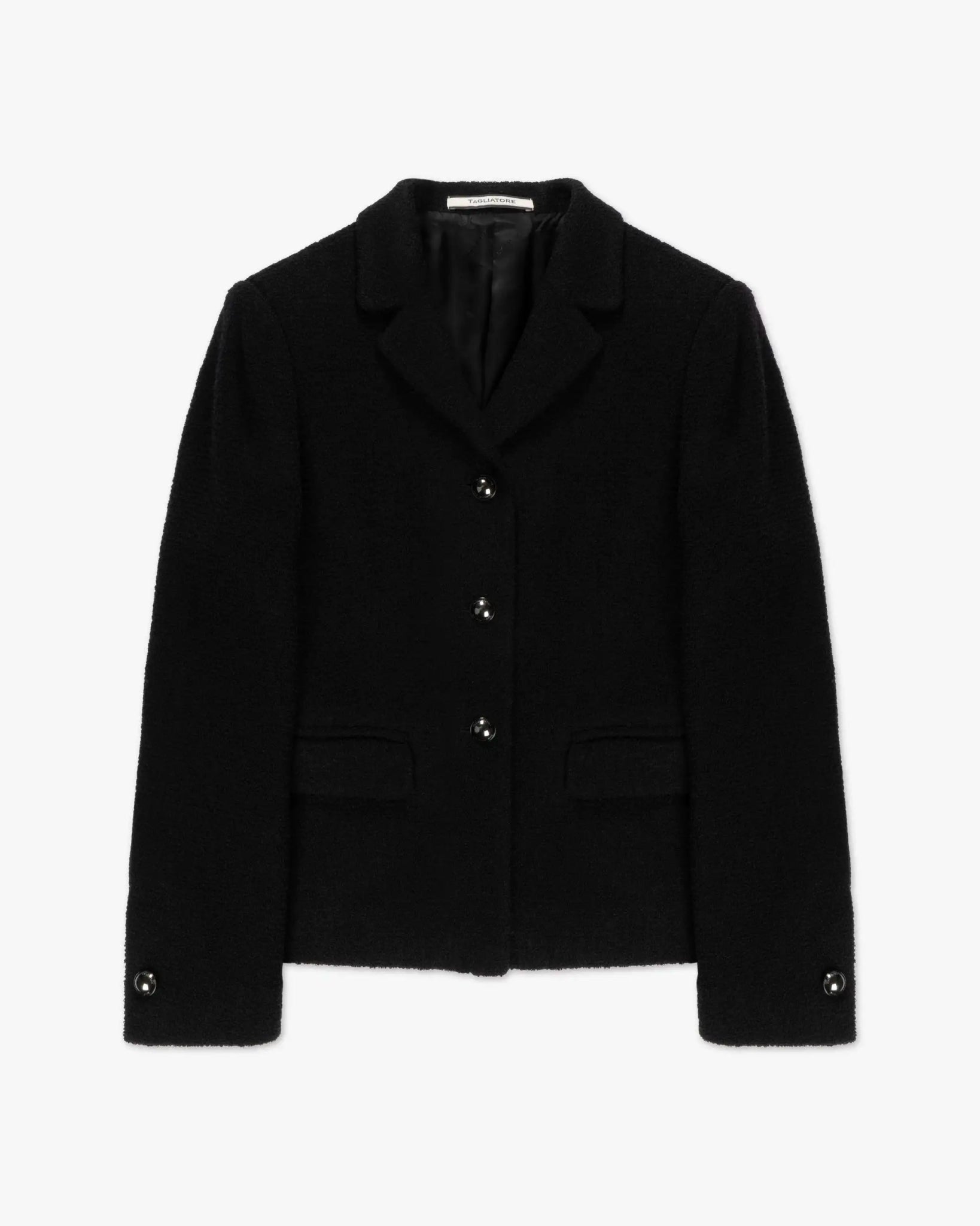 Schwarzer Bouclé Kurzblazer im Chanel Stil von Tagliatore - Blazers TAGLIATORE