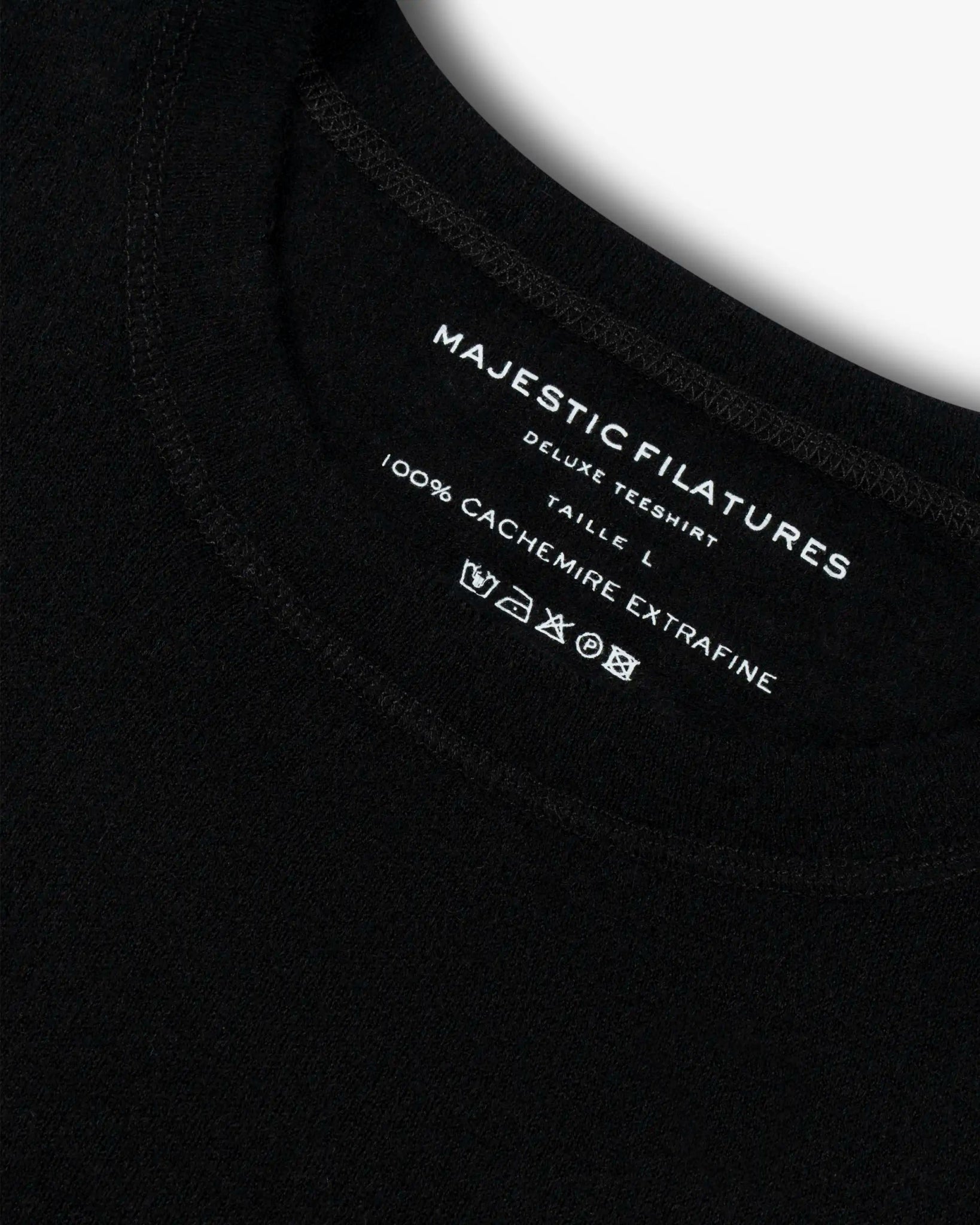 Schwarzer Cashmere Rundhals Langarm Pullover von Majestic Filatures - Shirts MAJESTIC