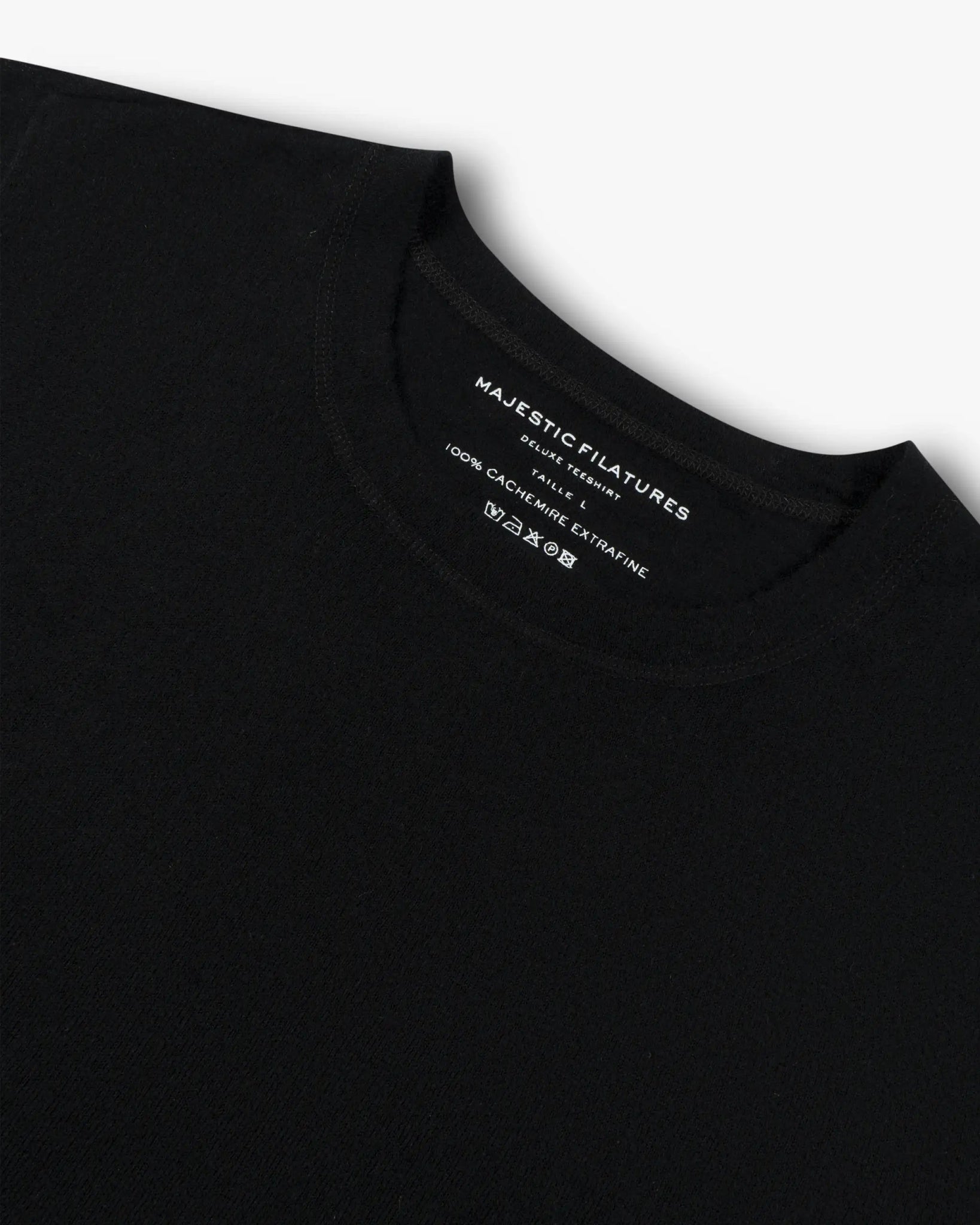 Schwarzer Cashmere Rundhals Langarm Pullover von Majestic Filatures - Shirts MAJESTIC