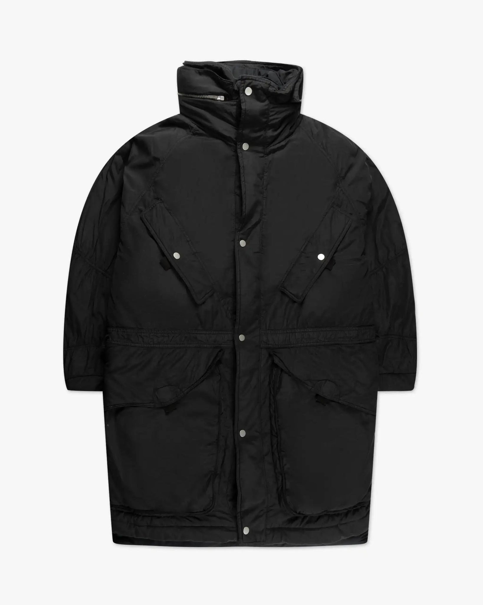 Schwarzer Double Layer Parker von Mordecai - Coats & Jackets MORDECAI