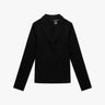 Schwarzer Gefitteter 2 Knopf Shirt Blazer von Majestic Filatures - Shirts MAJESTIC
