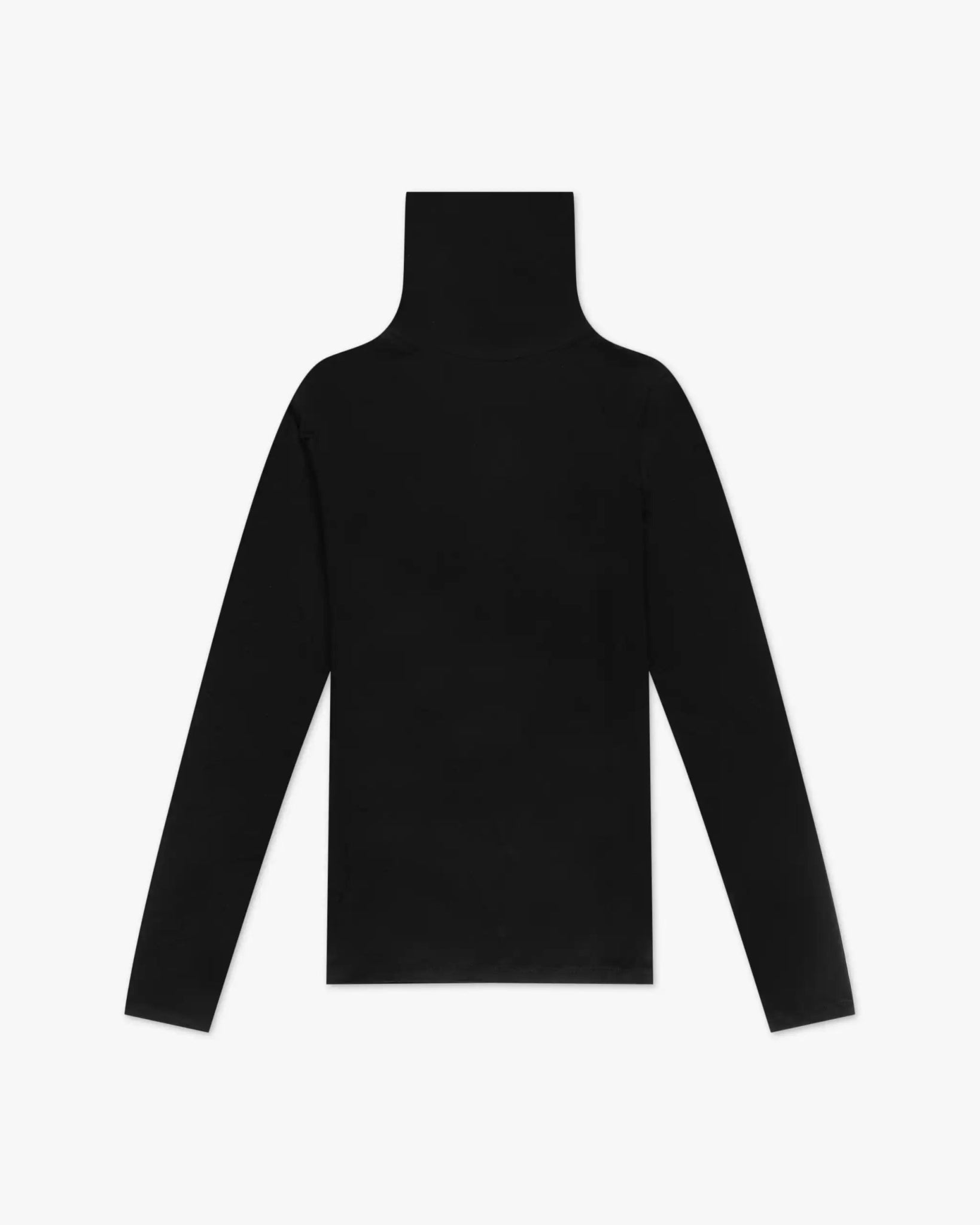 Schwarzer Körpernaher Shirt Rolli von Majestic Filatures Deluxe - Shirts MAJESTIC