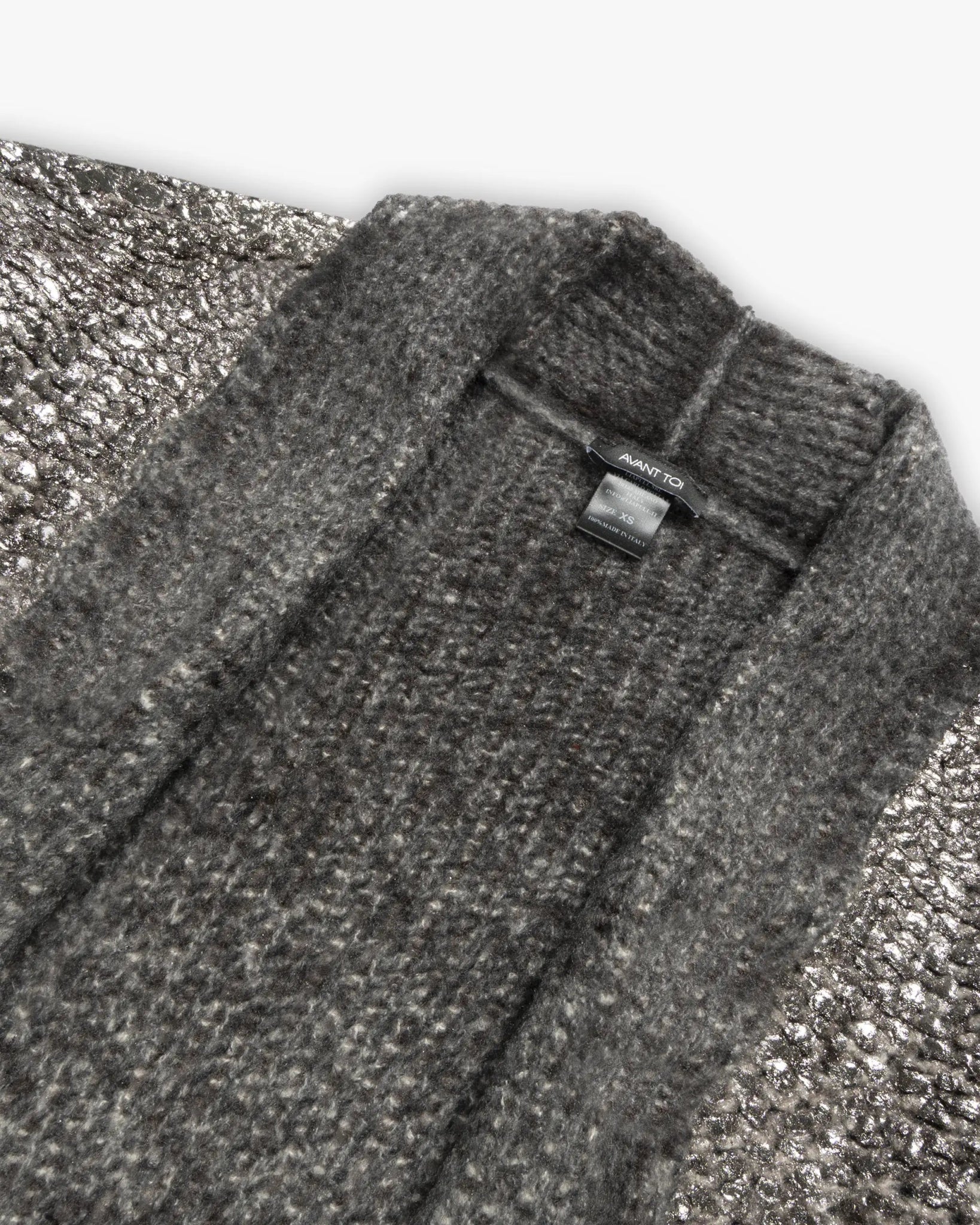 Schwarzer Langer Strickmantel von Avant Toi - Knitwear AVANT TOI