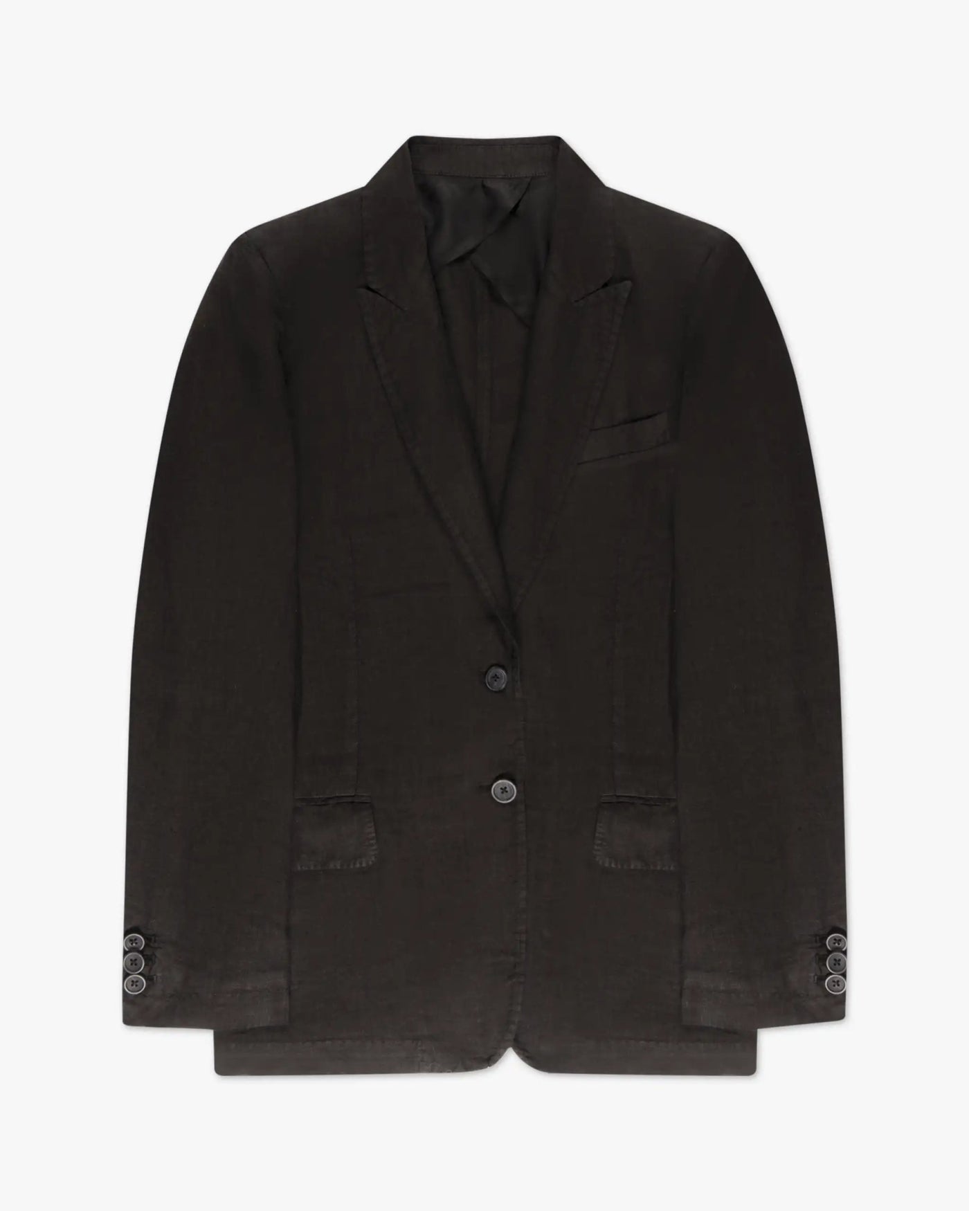 Schwarzer Leinen Blazer von 120% Lino