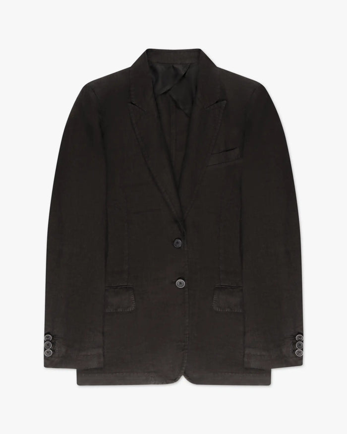 Schwarzer Leinen Blazer von 120% Lino