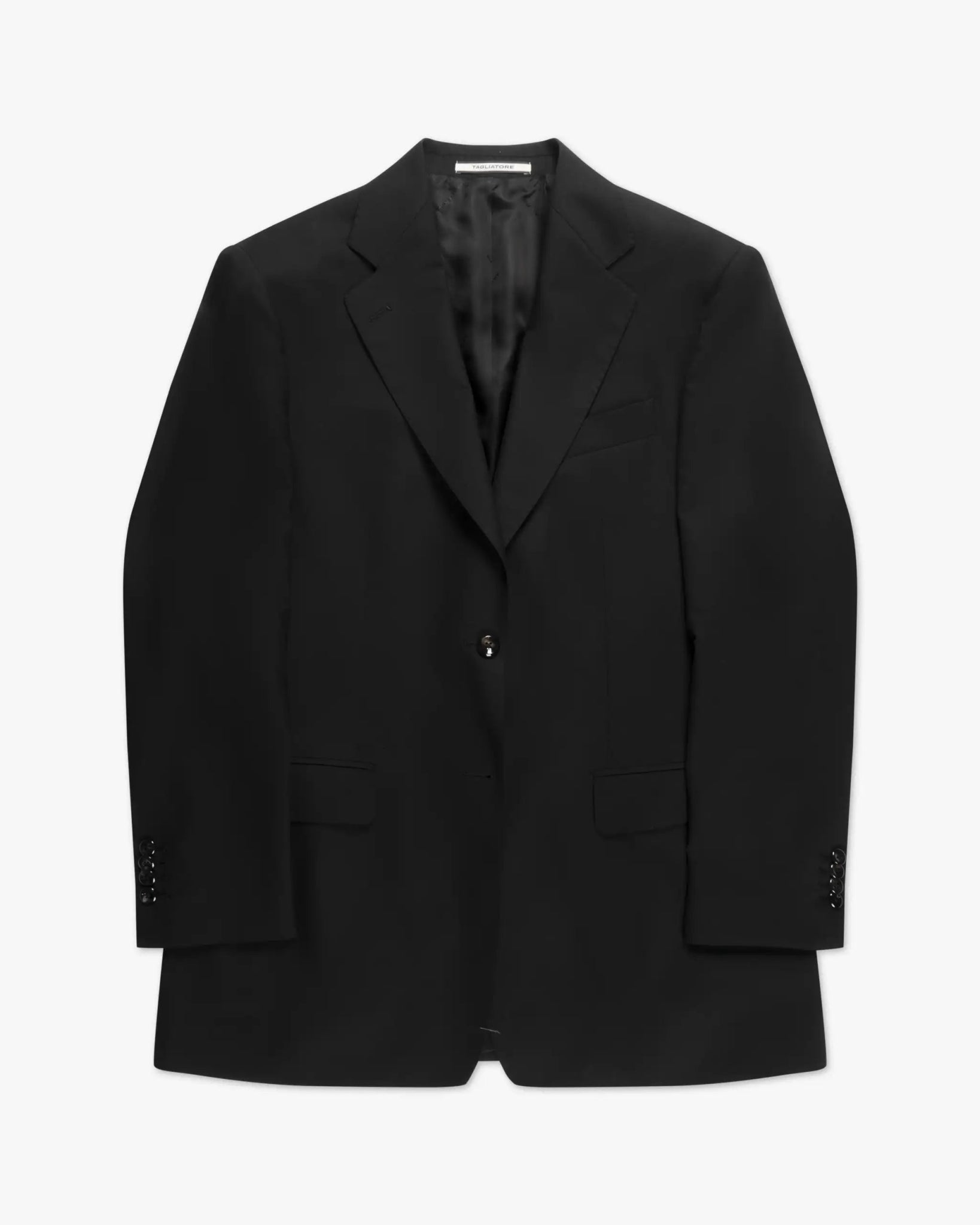 Schwarzer Modischer Maxi Blazer mit Schmuck Knopf Detail von Tagliatore - Blazers TAGLIATORE