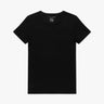 Schwarzes Halbarm Rundhals Basic Shirt von Majestic Filatures Deluxe - Shirts MAJESTIC