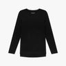 Schwarzes Kellerfalten Langarm Rundhals Shirt von Majestic Filatures Deluxe - Shirts MAJESTIC